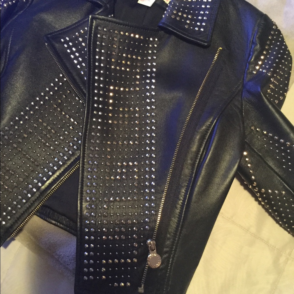 💯Versace HxM studded leather jacket - Picture 2 of 8